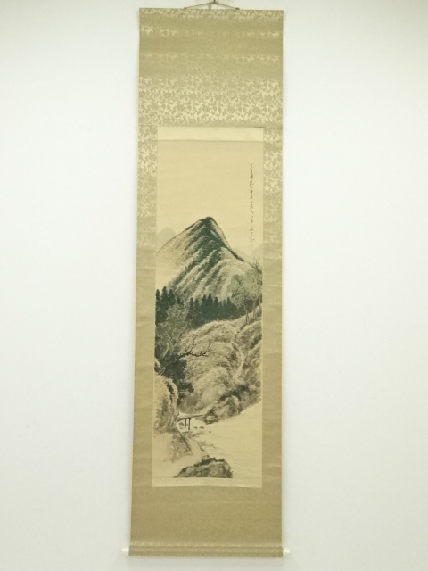 JAPANESE HANGING SCROLL / HAND PAINTED / LANDSCAPE